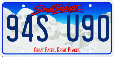 SD license plate 94SU90