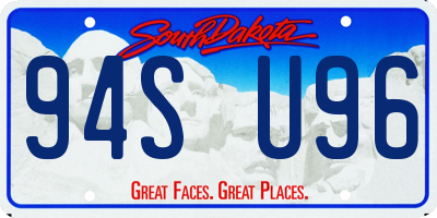 SD license plate 94SU96