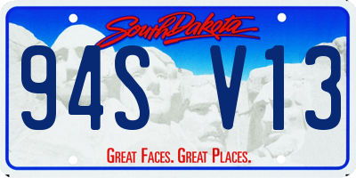 SD license plate 94SV13