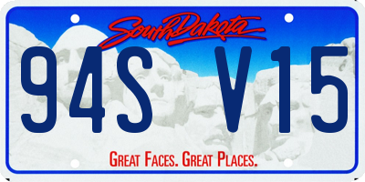 SD license plate 94SV15
