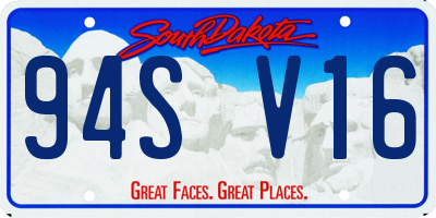 SD license plate 94SV16
