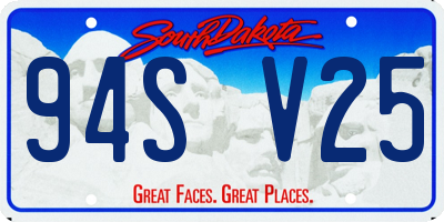 SD license plate 94SV25