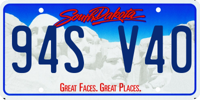 SD license plate 94SV40