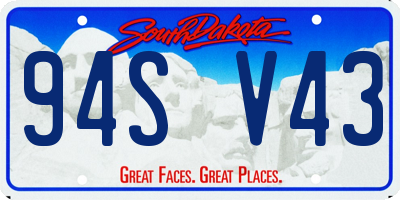 SD license plate 94SV43