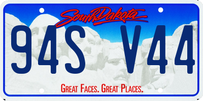 SD license plate 94SV44
