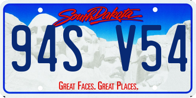 SD license plate 94SV54