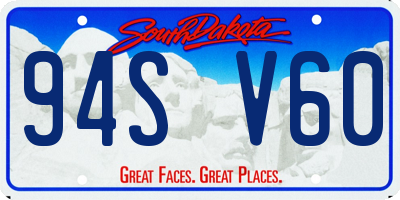 SD license plate 94SV60