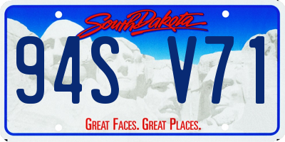 SD license plate 94SV71