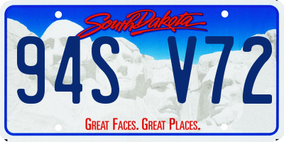 SD license plate 94SV72