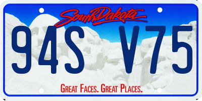 SD license plate 94SV75