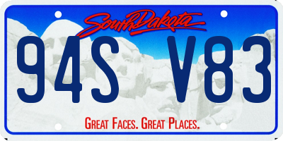 SD license plate 94SV83