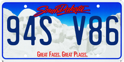 SD license plate 94SV86