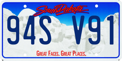 SD license plate 94SV91