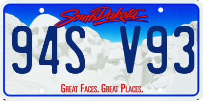 SD license plate 94SV93