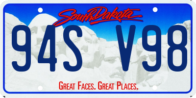 SD license plate 94SV98