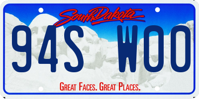 SD license plate 94SW00