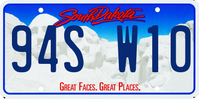 SD license plate 94SW10