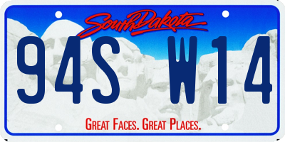 SD license plate 94SW14