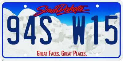 SD license plate 94SW15