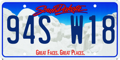 SD license plate 94SW18