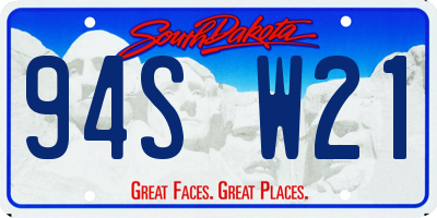SD license plate 94SW21