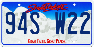 SD license plate 94SW22