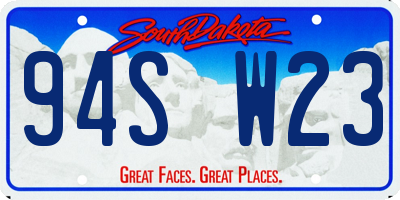 SD license plate 94SW23