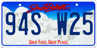 SD license plate 94SW25
