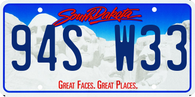 SD license plate 94SW33