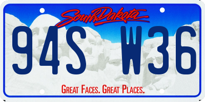 SD license plate 94SW36