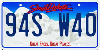 SD license plate 94SW40