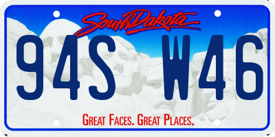 SD license plate 94SW46