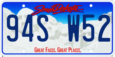 SD license plate 94SW52