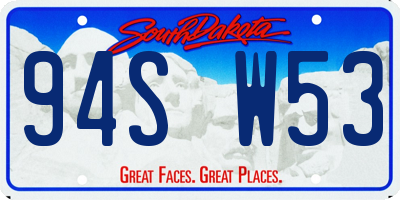 SD license plate 94SW53