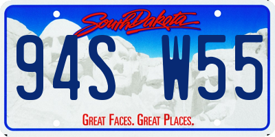 SD license plate 94SW55