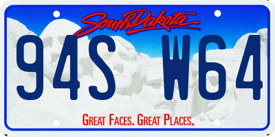 SD license plate 94SW64