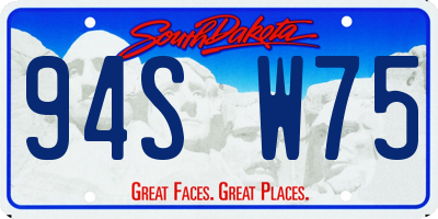 SD license plate 94SW75