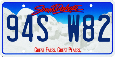 SD license plate 94SW82