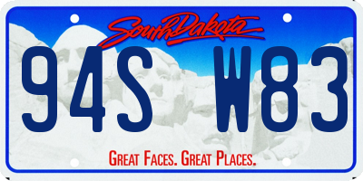 SD license plate 94SW83