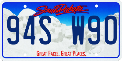 SD license plate 94SW90