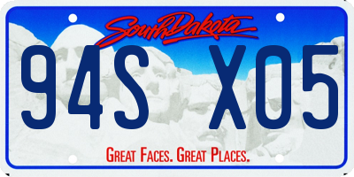 SD license plate 94SX05