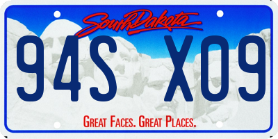 SD license plate 94SX09