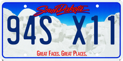 SD license plate 94SX11