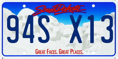 SD license plate 94SX13