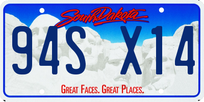 SD license plate 94SX14