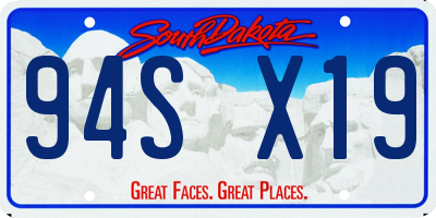SD license plate 94SX19