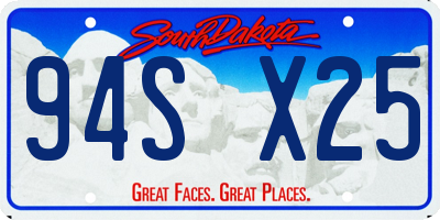 SD license plate 94SX25