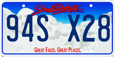 SD license plate 94SX28