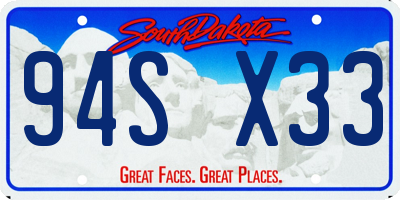 SD license plate 94SX33
