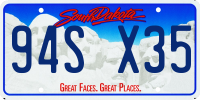 SD license plate 94SX35